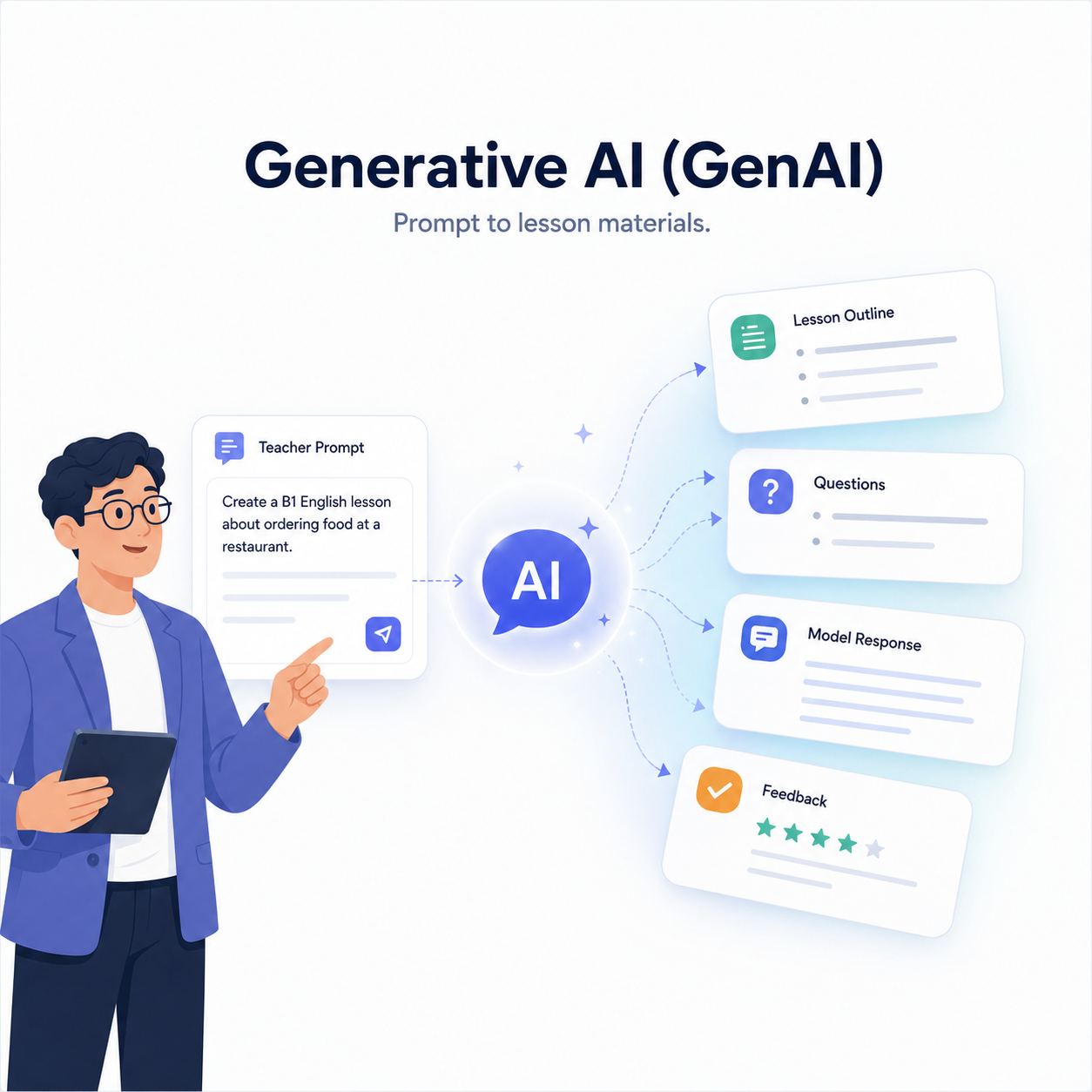 Generative AI (GenAI) lesson support in LingoLesson